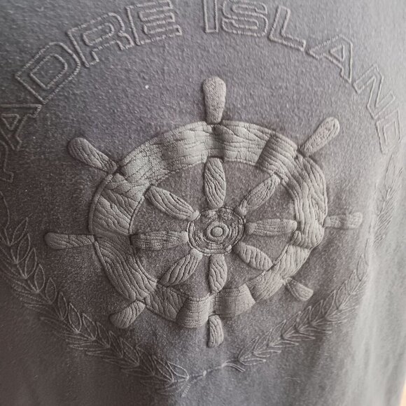 Vintage 1990's Single Stitch XL Tee South Padre Texas T-Shirt Black 100% Cotton - Picture 2 of 5